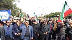 حضور محسن اسفندیاری؛ رئیس سازمان جهادکشاورزی خراسان جنوبی به همراه همکاران در راهپیمایی باشکوه روز قدس
